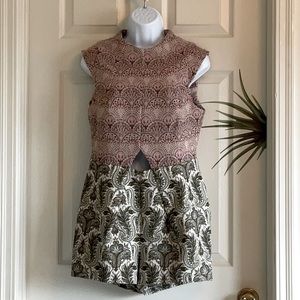 TOPSHOP Brocade Romper